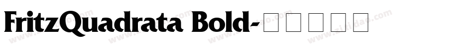 FritzQuadrata Bold字体转换